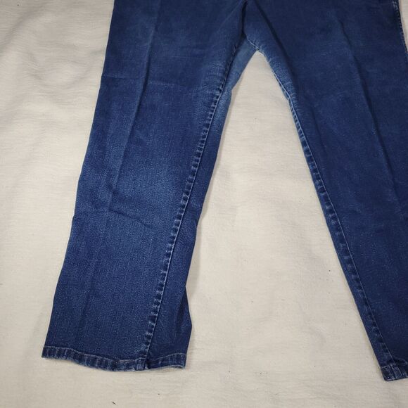 Wrangler Jeans Women Size 32W Blue Denim Straight Leg Carpenter Jeans Plus Size - Picture 3 of 14